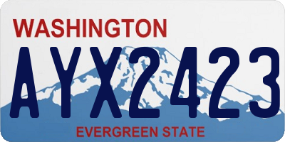 WA license plate AYX2423