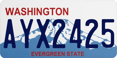 WA license plate AYX2425