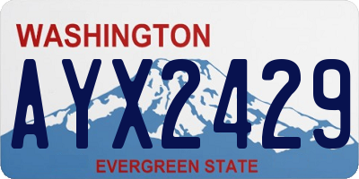 WA license plate AYX2429