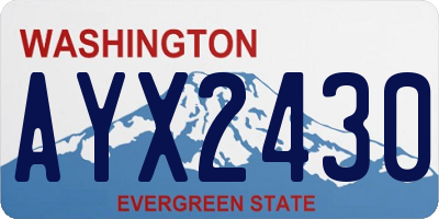 WA license plate AYX2430