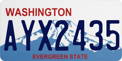 WA license plate AYX2435