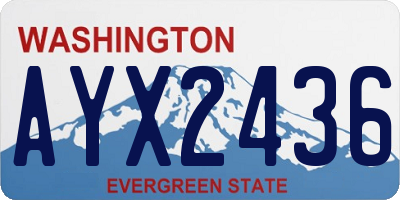 WA license plate AYX2436