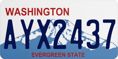 WA license plate AYX2437