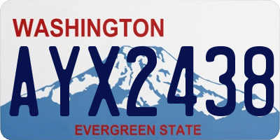 WA license plate AYX2438