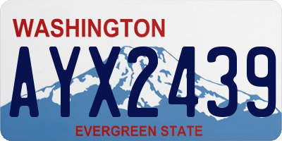 WA license plate AYX2439