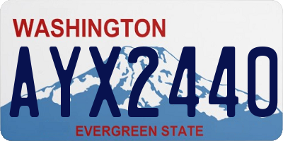 WA license plate AYX2440