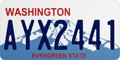 WA license plate AYX2441