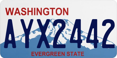 WA license plate AYX2442