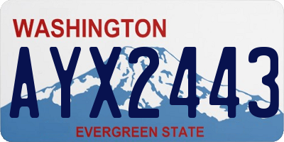 WA license plate AYX2443