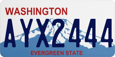 WA license plate AYX2444