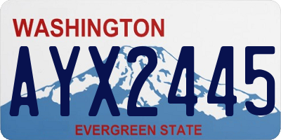 WA license plate AYX2445