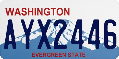 WA license plate AYX2446