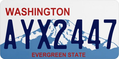 WA license plate AYX2447