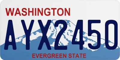 WA license plate AYX2450