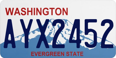 WA license plate AYX2452