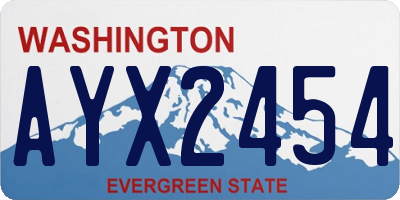 WA license plate AYX2454