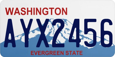 WA license plate AYX2456