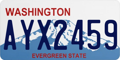 WA license plate AYX2459