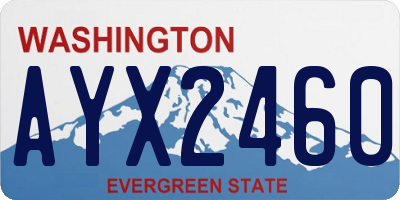 WA license plate AYX2460