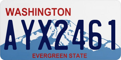 WA license plate AYX2461