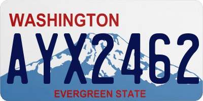 WA license plate AYX2462