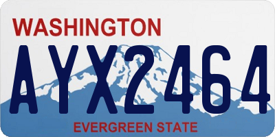 WA license plate AYX2464