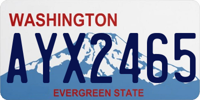 WA license plate AYX2465