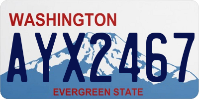 WA license plate AYX2467