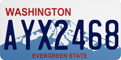 WA license plate AYX2468