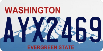 WA license plate AYX2469