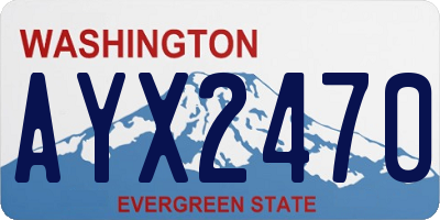 WA license plate AYX2470