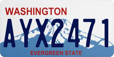 WA license plate AYX2471