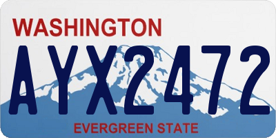 WA license plate AYX2472