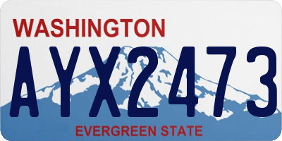 WA license plate AYX2473