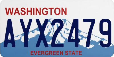 WA license plate AYX2479