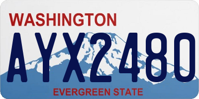 WA license plate AYX2480