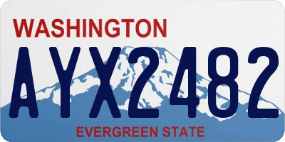 WA license plate AYX2482