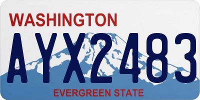 WA license plate AYX2483