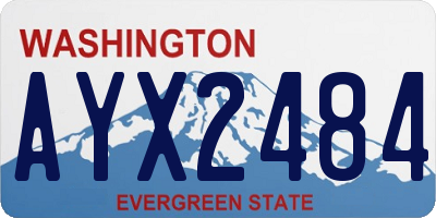 WA license plate AYX2484