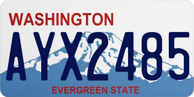 WA license plate AYX2485