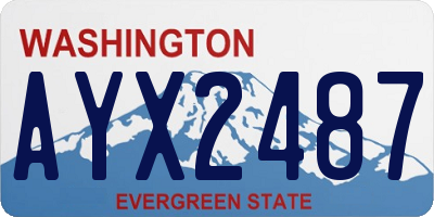 WA license plate AYX2487