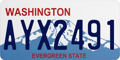 WA license plate AYX2491