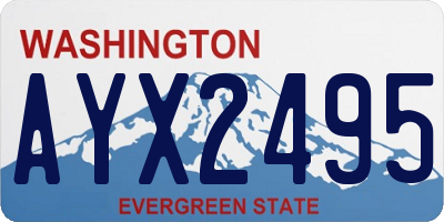 WA license plate AYX2495