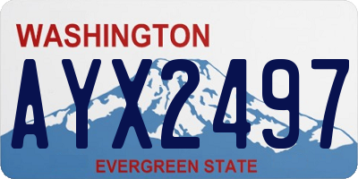 WA license plate AYX2497