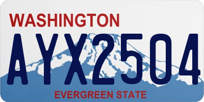 WA license plate AYX2504