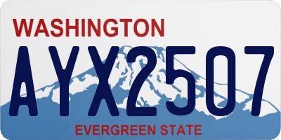 WA license plate AYX2507