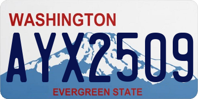 WA license plate AYX2509