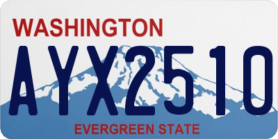 WA license plate AYX2510