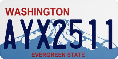 WA license plate AYX2511