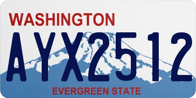 WA license plate AYX2512